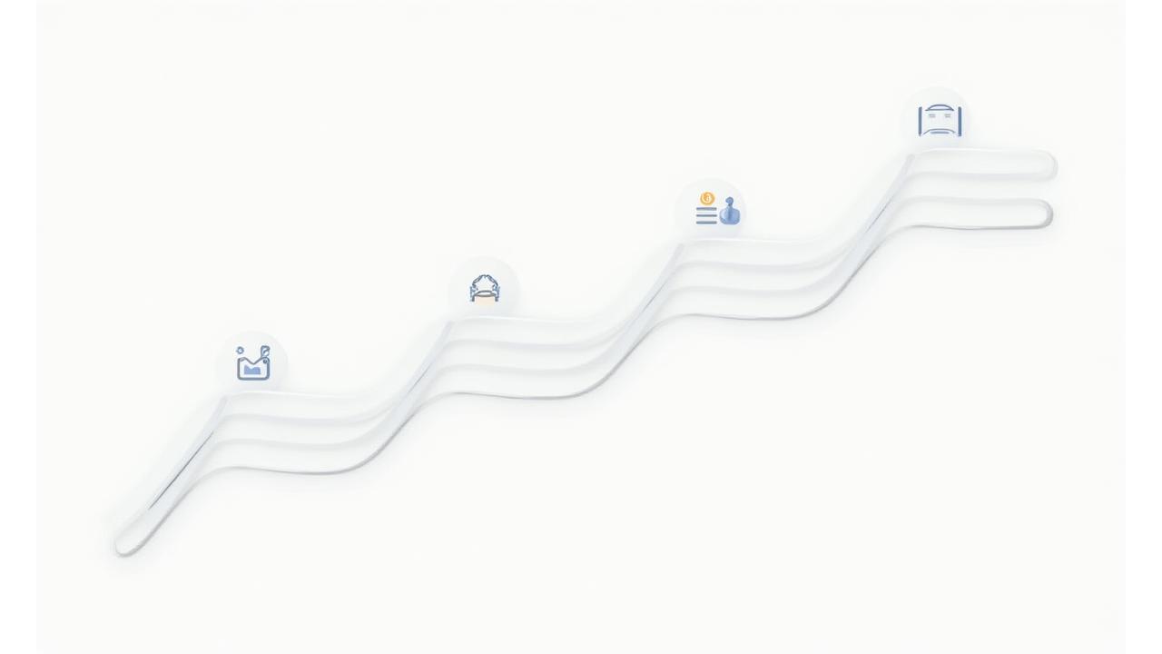 Visual diagram depicting the five steps of the Apaleo implementation process