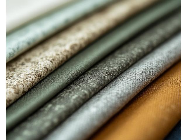 A swatch book with various fabric patterns and textures for hotel bedding and drapery customization.